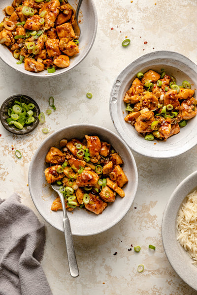 New Whole 30 Chang's Spicy Chicken with Jasmine and Brocolli (GF, MEAL PREP FAV)