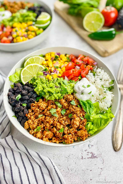 NEW Copycat Chipotle Tofu Sofritas Bowl (GF, V, MEAL PREP FAV)