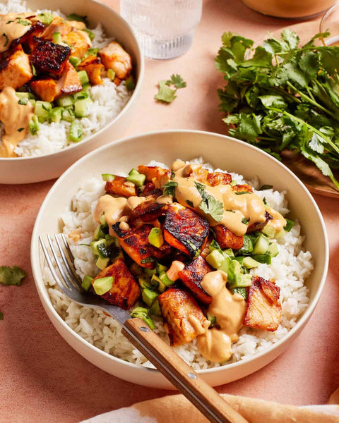 Monday-NEW Honey Glazed Salmon Protein Bowl (GF)
