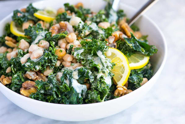 NEW Creamy Tahini Kale Bean Salad (GF, V)