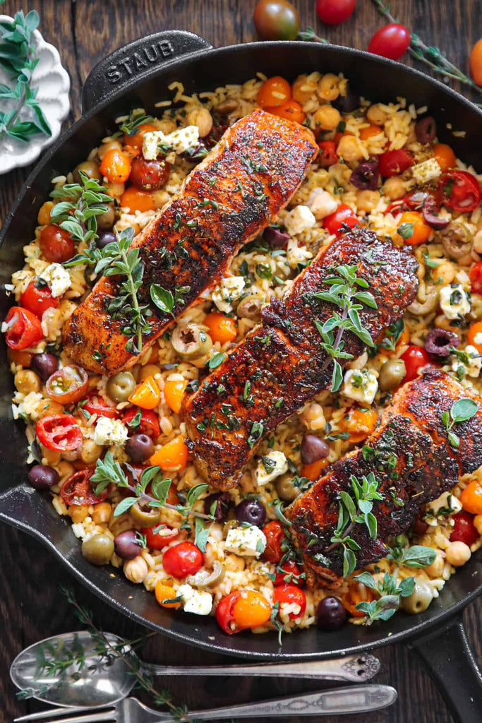 Monday- Mediterranean One Pan Salmon Dinner (GF)