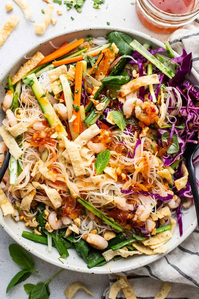 NEW Inside out Spring Roll Salad (MEAL PREP FAV)