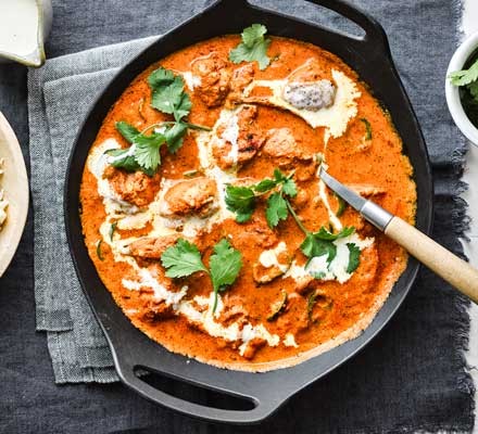 NEW Butter Chicken served with Naan and Lime and Chili Coleslaw (MEAL PREP FAV, GF)