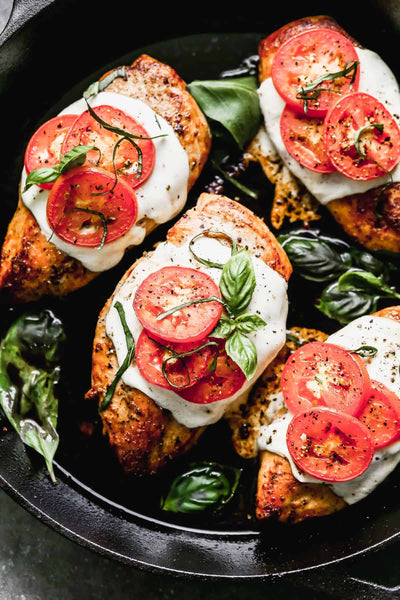 NEW Grilled Chicken Margherita served with Roasted Zucchini (GF)