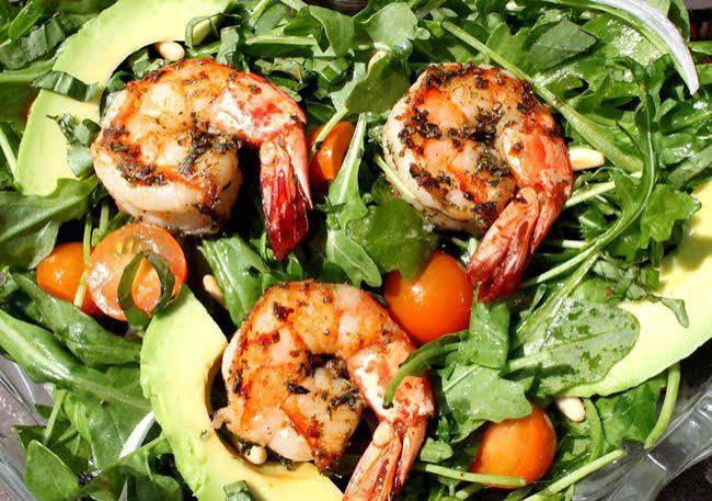 Monday- Spicy Shrimp and Avocado Salad with a fresh citrus dressing