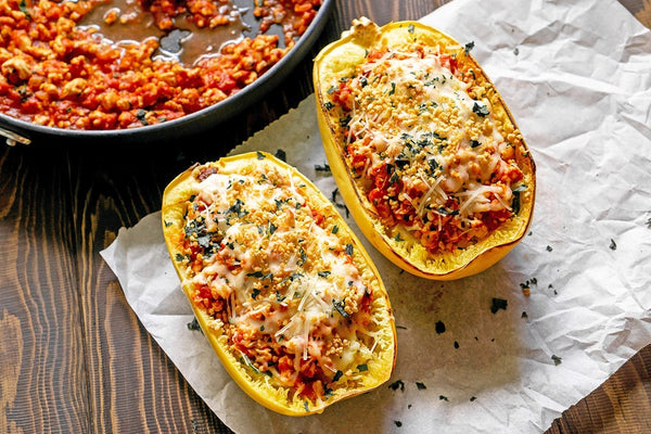 Low carb Lasagna  Stuffed Spaghetti Squash (Keto, GF, )