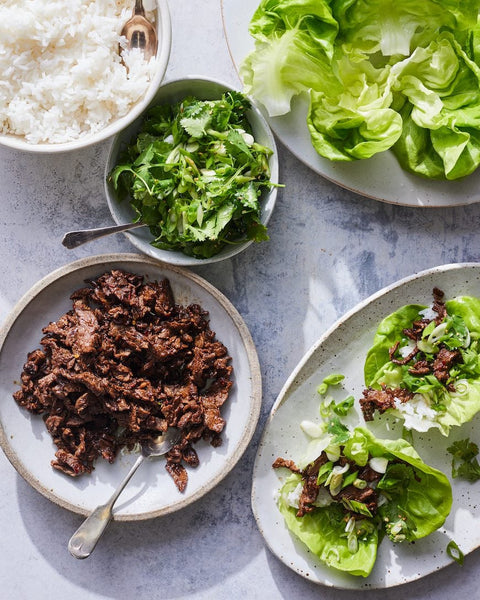 Wednesday- NEW Beef Bulgogi Rice and Lettuce Cups