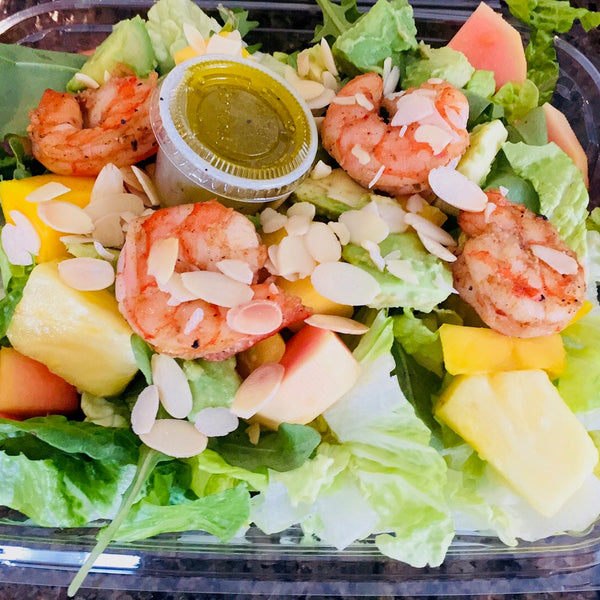 Let's Bring the Caribbean Here Salad with choice of Shrimp or Grilled Chicken