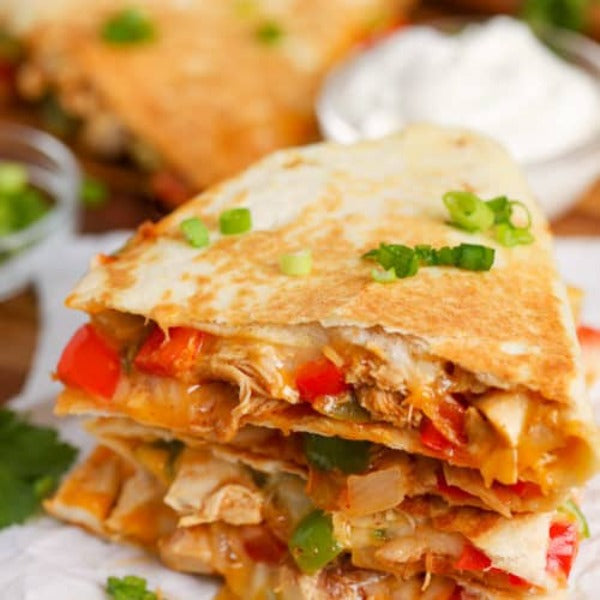 Wednesday-Chicken Quesadillas served with Homemade Salsa and Guacamole