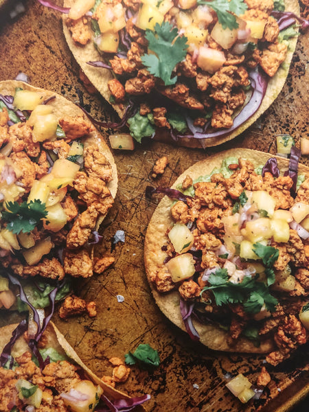 South of the Border Chipotle Chicken Tostadas with Pineapple Salsa and Homemade Guacamole (GF MEAL PREP FAV))