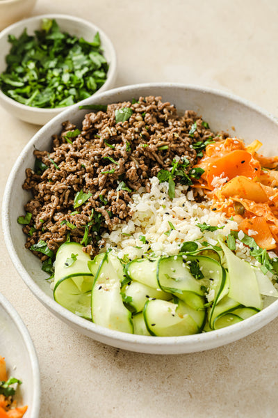 NEW Korean Inspired Beef and Kimchi Bowl (GF)