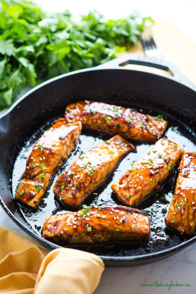 Maple Glazed Salmon served with Veggie Medley GF, MEAL PREP FAV)