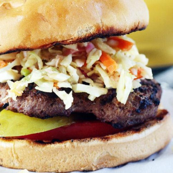 The Carolina Burger served with a little Chili on the side (GF available)