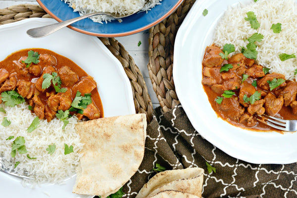 Crissy Teigen's Chicken Tikka Masala with Basmati Rice and Garlic Naan Pita