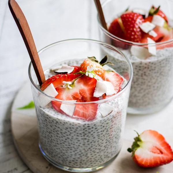 Chia Pudding with berries