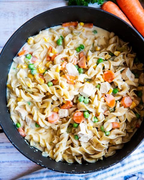 The Defined Dish One Pot Chicken Pot Pie Pasta (GF available)