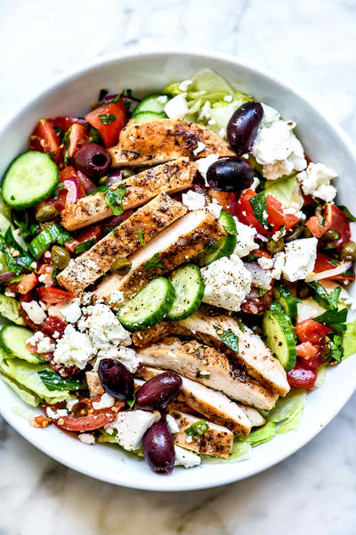 Monday- The FreakyGreek Salad with Marinated Chicken (ready to eat) (GF)