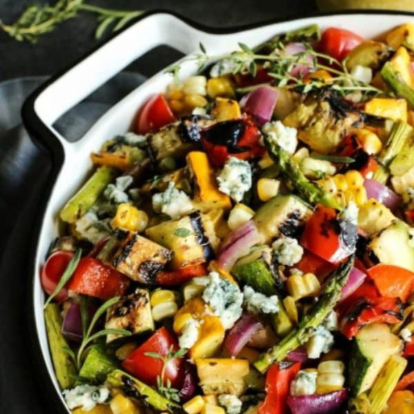 Grilled Veggie and  Quinoa Salad served with Balsamic Vinaigrette (GF)