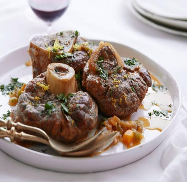 Pork Osso Bucco served with Roasted Cauliflower