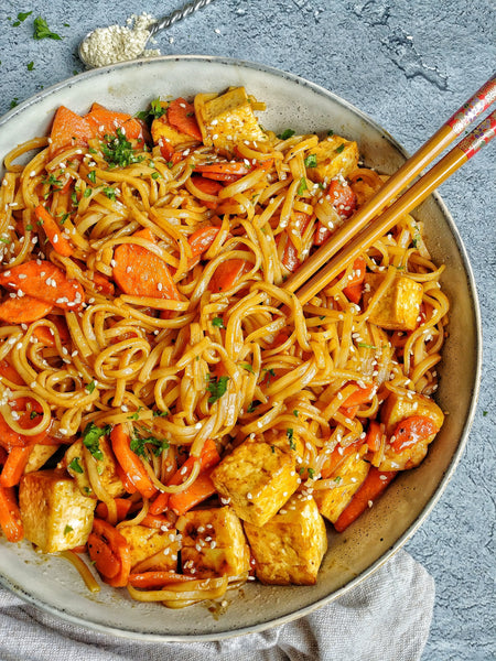 NEW Tofu Noodle Stir fry with Veggies (GF)